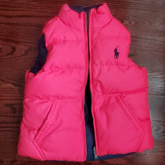 Ralph Lauren Girls reversible puffer vest size 6T-8T - Picture 1 of 2